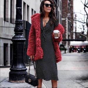 Jackets & Coats - Faux fur teddy coat - red Jackets & Coats - Faux fur teddy coat - red